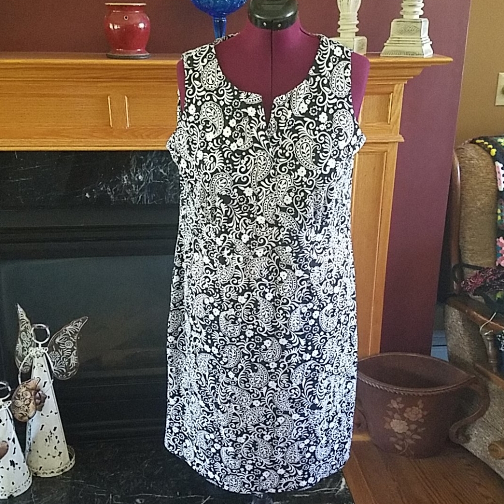 Charter club 2xl black & white Dress